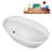 51" Streamline Soaking Freestanding Tub and Tray With Internal Drain-101686559