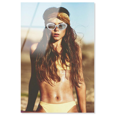 Sunshine Babe Acrylic Print Retro Art Prints by Notoriart, Ready to Hang, 10 x 15