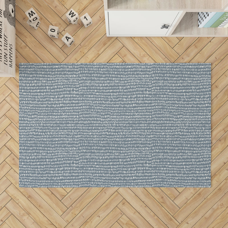 Crops Slate Kids Play Mat, Blue, Rectangle 2' x 3'