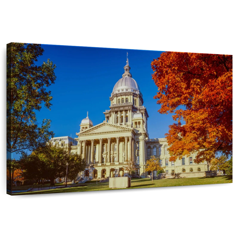 Illinois Capitol Autumn, H 20 po x l 30 po