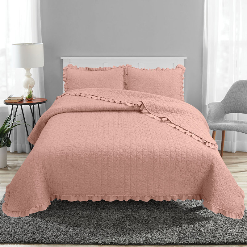 Quilt, Mauve, Queen Quilt + 2 Standard Shams
