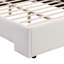 Élégant lit tapissier en tissu avec tête de lit haute, alliant simplicité moderne et confort luxueux pour un point focal de chambre intemporel-1483619643