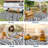 Outdoor Rug 9X12 Patio Waterproof, Abstract Outdoor Plastic Straw Rug Camping Rugs For Outside Your RV, Reversible Foldable Mats With Portable Bag For Balcony, Backyard, Picnic, Black Grey-1372155683-1372155687