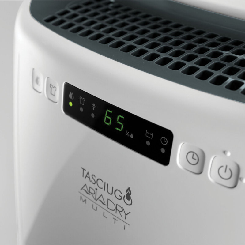 De'longhi Tasciugo AriaDry Multi Dehumidifier, 50.8" H x 22" W 33.4" D, White/Silver