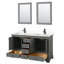 Ensemble de meuble-lavabo double 60 "avec miroir Deborah-97730155-97737074-97730159