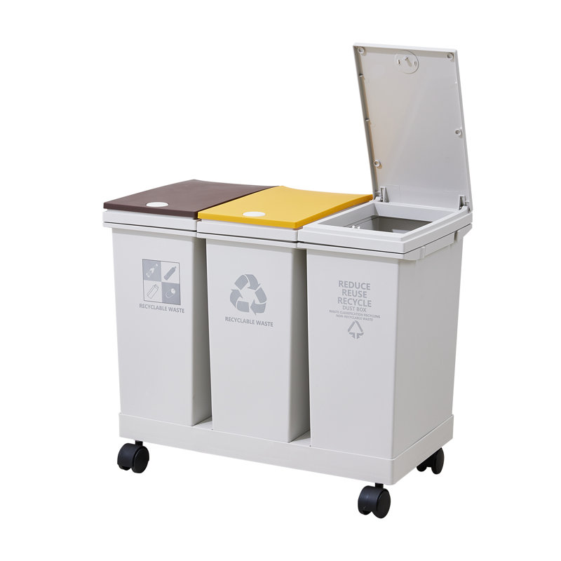 Plastic Touch Top Waste Bin, 36 L