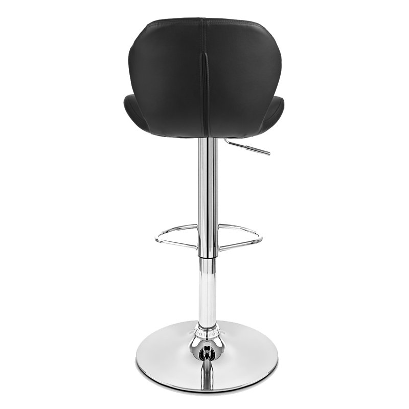 Tabouret de bar rotatif à hauteur ajustable Lillian, Noir