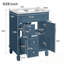 Meuble-lavabo avec lavabo, 2 tiroirs, poignÃ©es en mÃ©tal et tablette rÃ©glable-460983355
