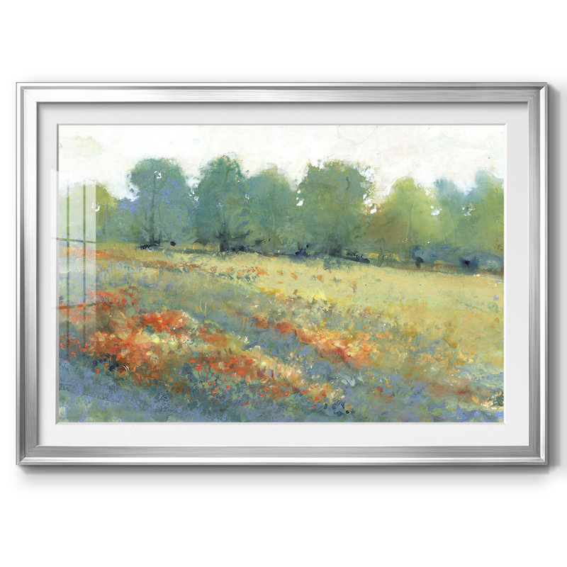 "Les Terres Rurales I", impression sur papier, H 30 po x l 44 po x P 1,5 po, Argent