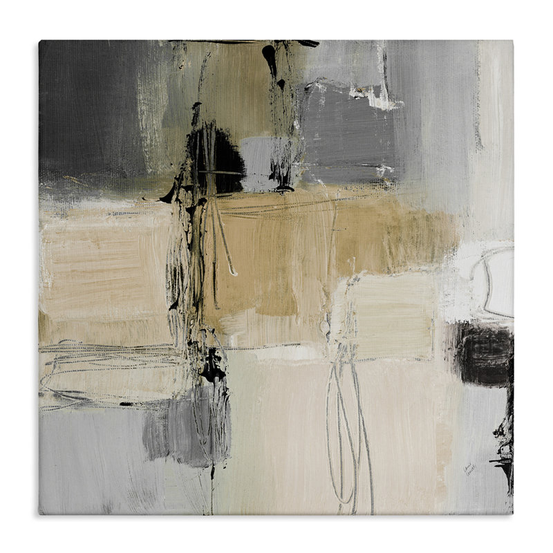 Art mural sur toile flottant brun clair et brun clair par Lanie Loreth, H 24 po x l 24 po x P 1,5 po