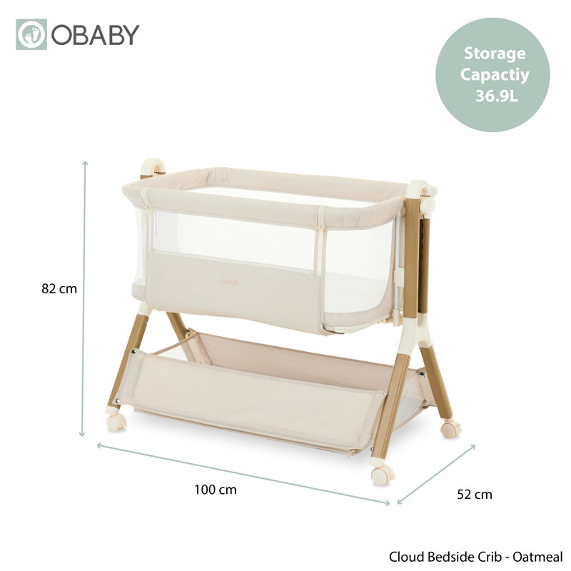 Cloud Bedside Crib, Oatmeal