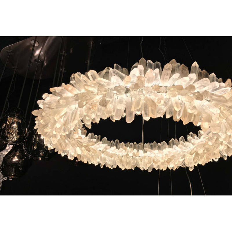 Roxi 1 - Light LED Chandelier, Polished Nickel, 7.13" H x 36" W x 36" D