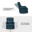 Fauteuil inclinable manuel en cuir véritable de 29,6 po Manning-511217702