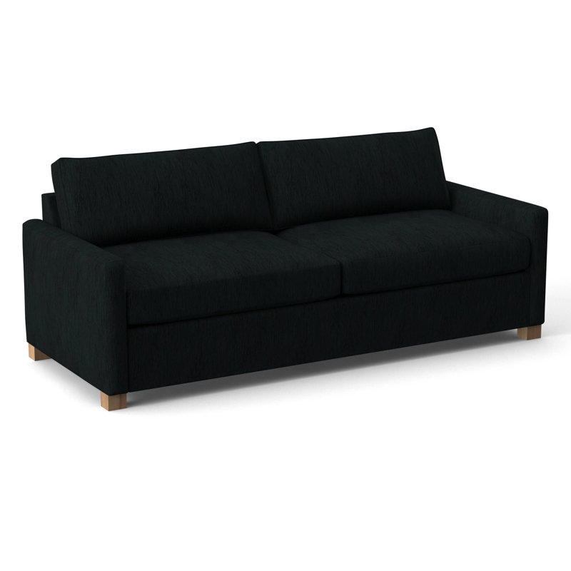 Louisa 87'' Square Arm Sofa Bed, Cardigan Coal Performance