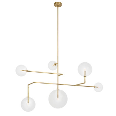 Linnea 6 - Light Metal LED Chandelier by AERIN
