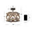 Luther Wood Semi Flush Mount