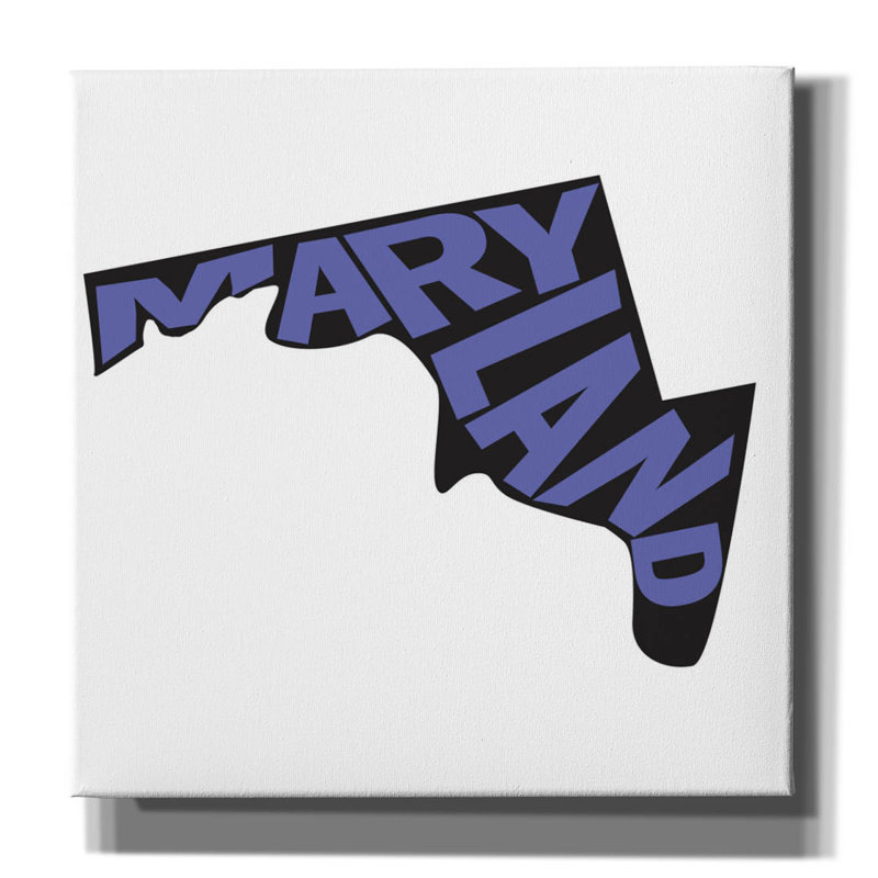 «Maryland 2» par Art Licensing Studio, art mural sur toile, H 26 po x l 26 po x P 1,5 po