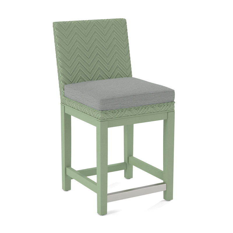 Upholstered Stool, Eggshell Crypton Performance; 0884-93, Celery Finish