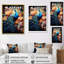 «Majestic Flowerful Peacocks Harmony I» sur toile-723848971-723848970