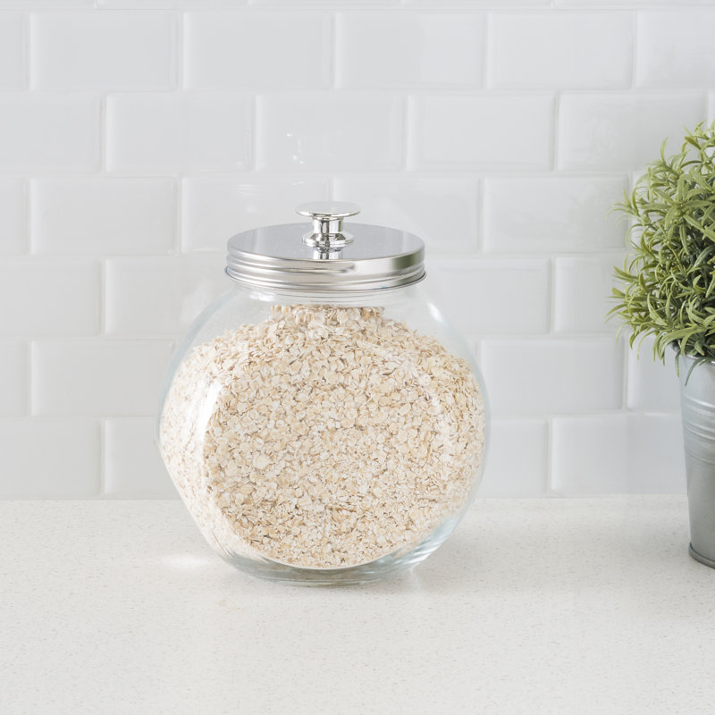 Glass Jar, 8" H x 7" W x 5" D