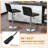 PU Leather Upholstered Bar Stools Set of 2 with Back and Adjustable Height-149052384