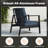 74.8'' 3-Person Metal Outdoor Patio Sofa-1821058588