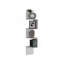 Tablette d'angle Rosset, conception murale moderne avec plusieurs tablettes