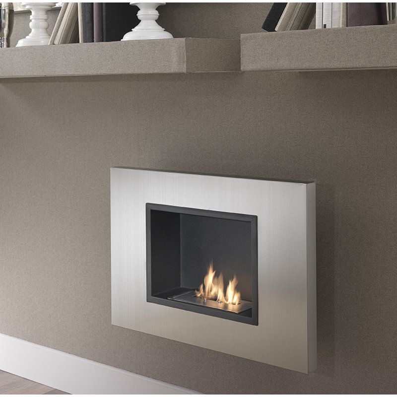 Anais Belfry Heating 78 cm W Surface Wall Mounted Bio-Ethanol Fireplace with 6.7 BTU
