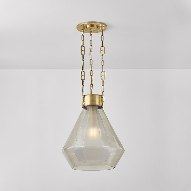Tragus 1 Light Pendant by Noz Nozawa for Corbett Lighting, 20" H x 19" W x 19" D