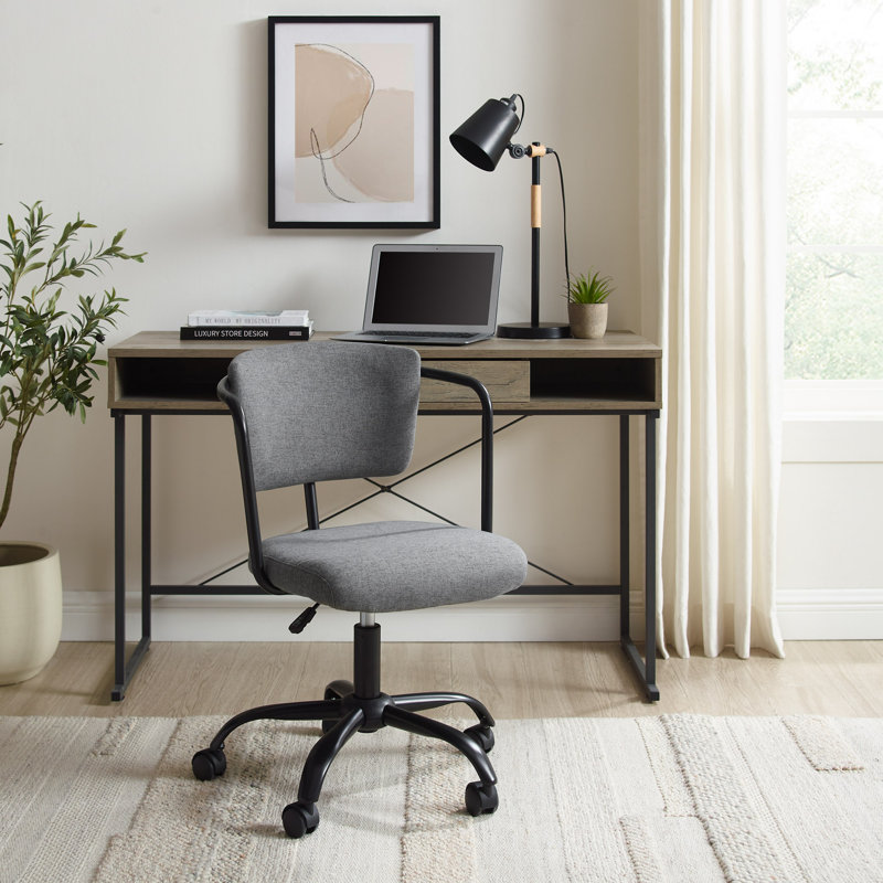 Horatious Polyester Blend Task Chair, Gray