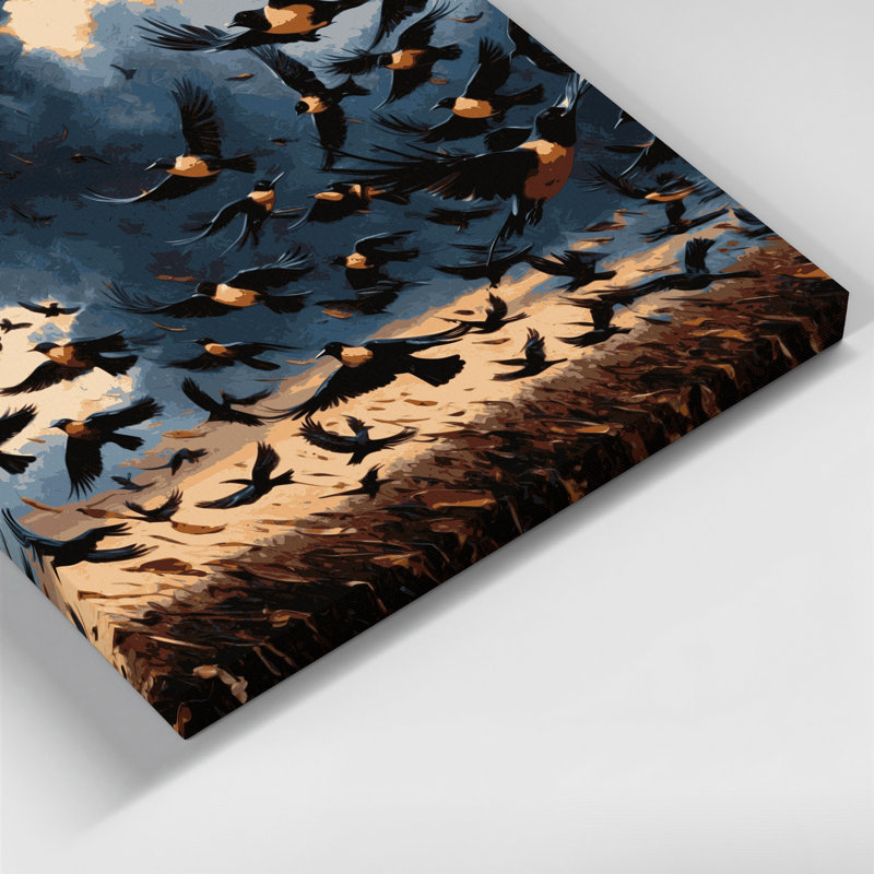 «Birds Red», H 11 po x l 14 po