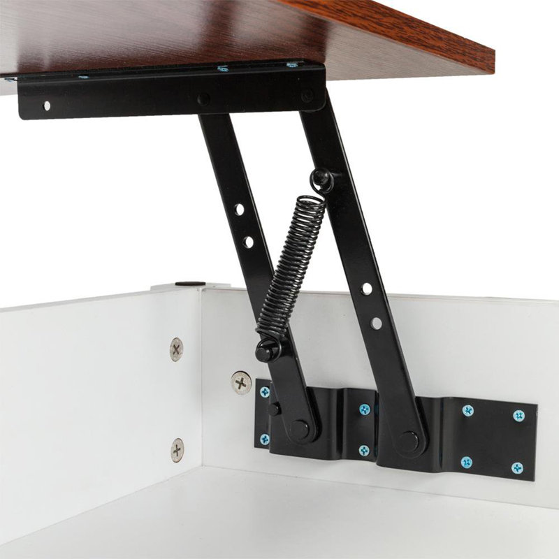 Gizzy Coffee Table, Light Brown, White