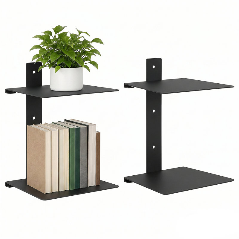 Tablettes murales flottantes Modern Modern, Noir, noir, noir, noir