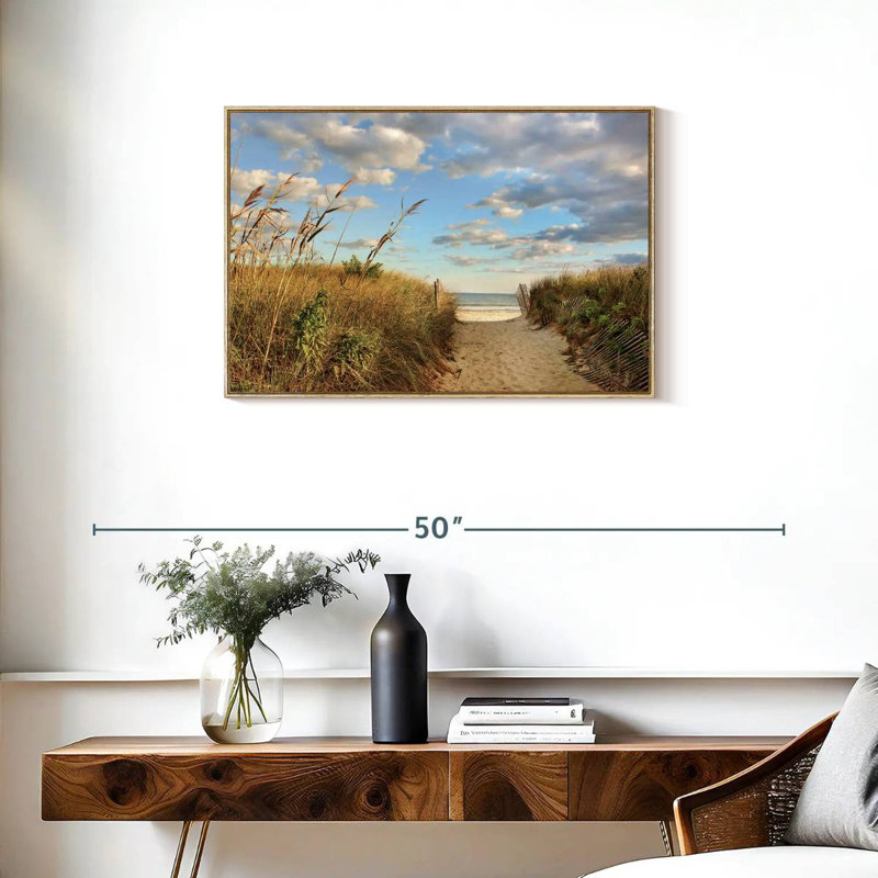 Long Island Aulelei, Cadre flottant en bois naturel, 31 po x 21 po