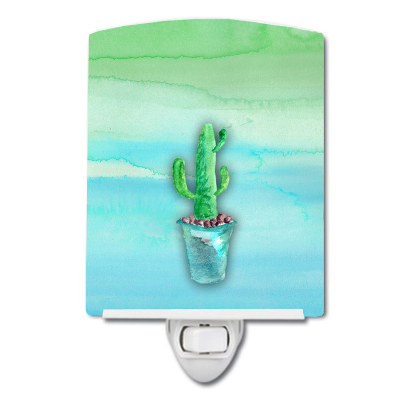 Éclairage de nuit en céramique cactus