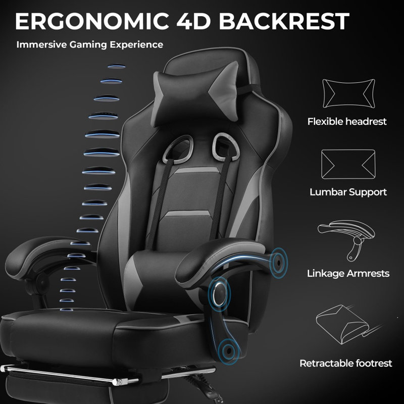 Fauteuil de jeu avec repose-pieds