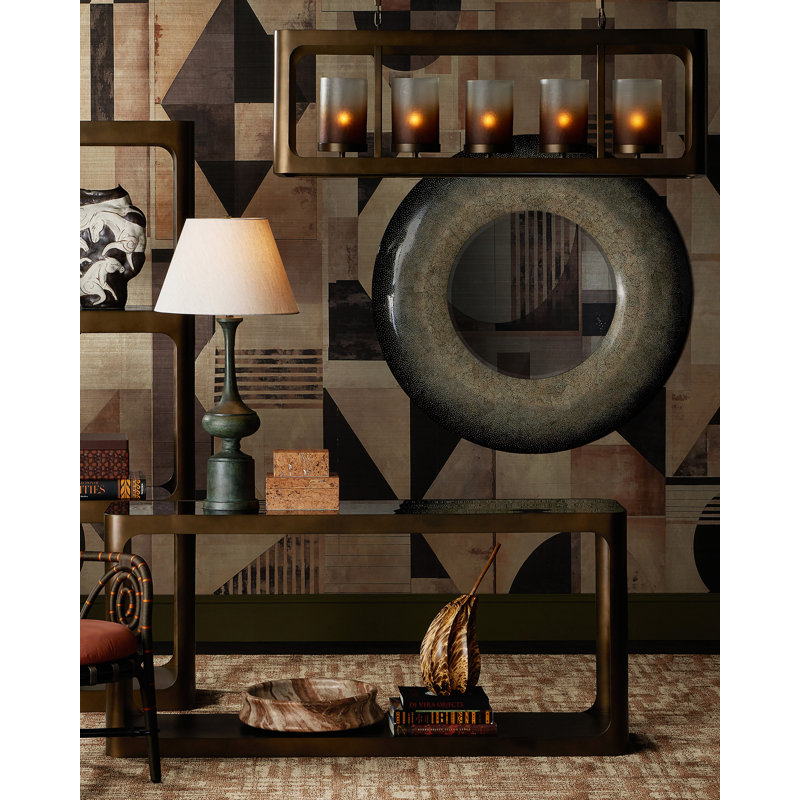 Round Resin Framed Wall Mirror