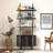 4-tier Bookcase, Freestanding Bookshelf With Storage Cabinet And Sliding Door-339686049-338935548