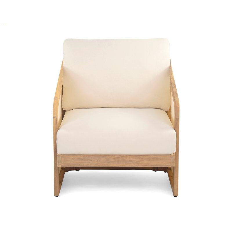Fauteuil club Royal Wood PVC-coated polyester