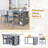 Counter Height Dining Table Set with 3-Tier Storage Shelves-1746294258-1746294259-1746294260