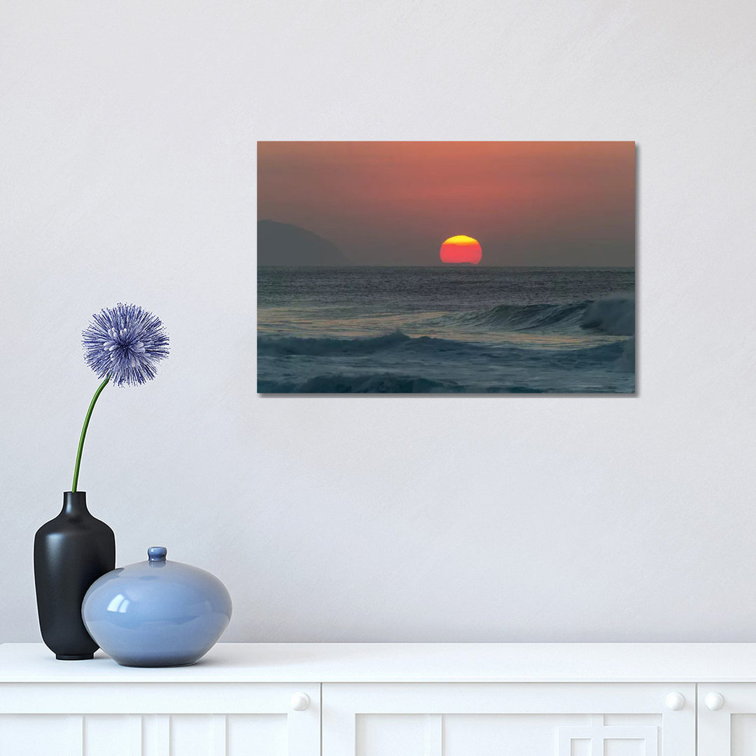 Waves In The Ocean At Sunset by Panoramic Images - Wrapped Canvas Gallery-Wrapped Canvas Giclée