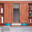 Meuble-lavabo de style chinois rétro brun
