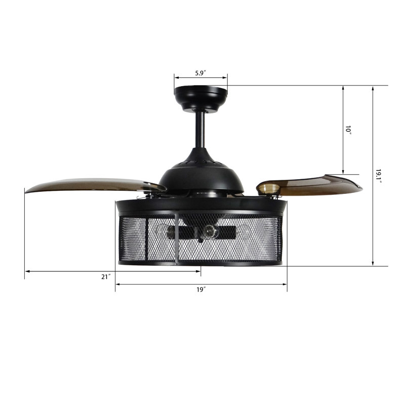 42'' Smart Ceiling Fan With Wall Control, Light Kit Included,Works With Google Assistant And Amazon Alexa,Siri Shortcut.