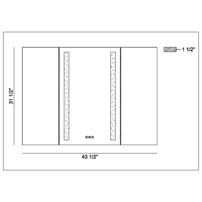 Miroir Trias, 31,5 po x 43,5 po