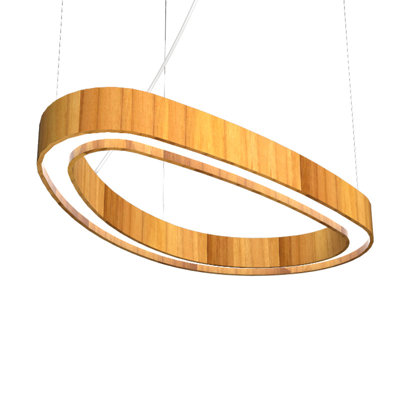 Luminaire suspendu géométrique à DEL 1 lumière Orgânica