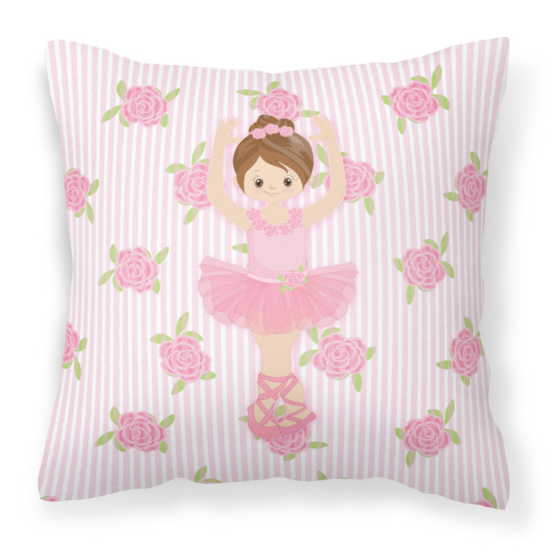 Coussin décoratif intérieur/extérieur ballerine blonde, Brunette, 18 po x 18 po