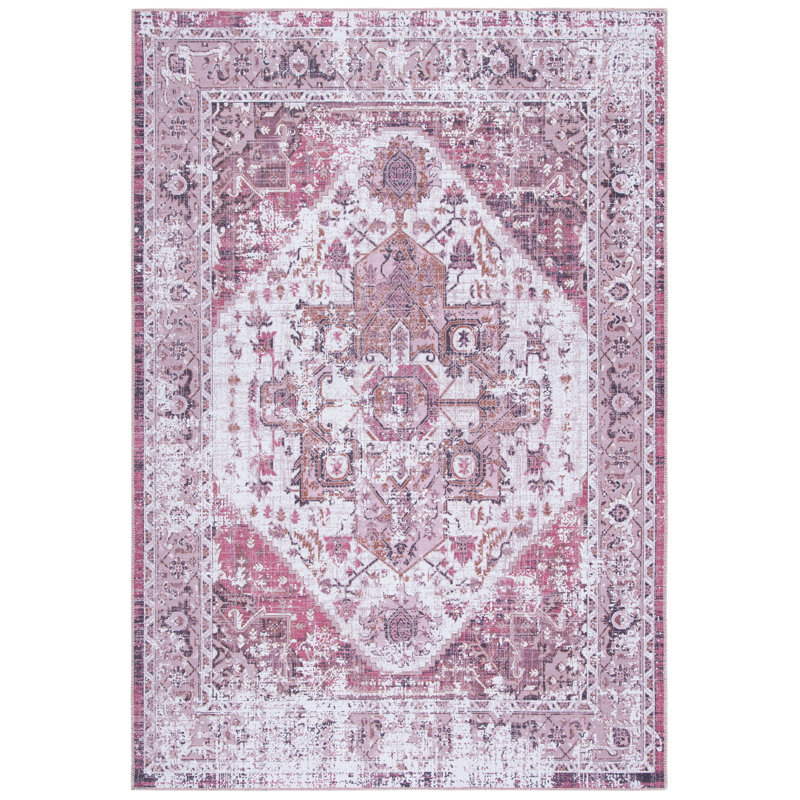 Hallel Performance Machine Washable Oriental Rug, Rectangle 9' x 12'