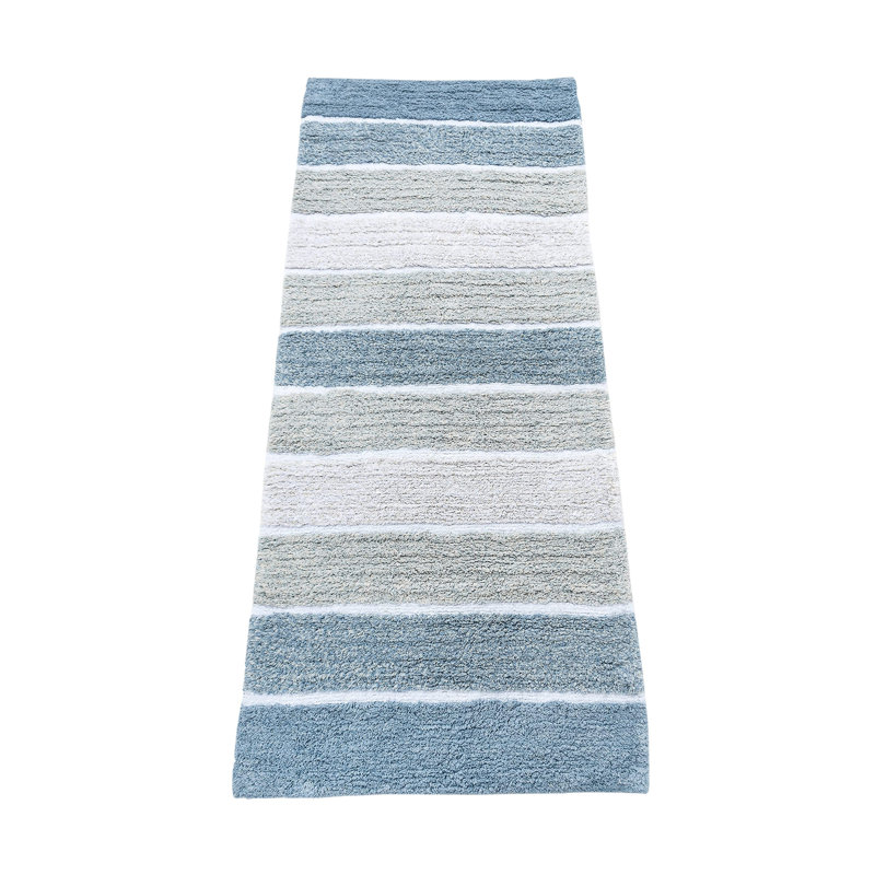 Tapis pour salle de bain Cervantez, Gris/Rosé, L 24 po x L 60 po