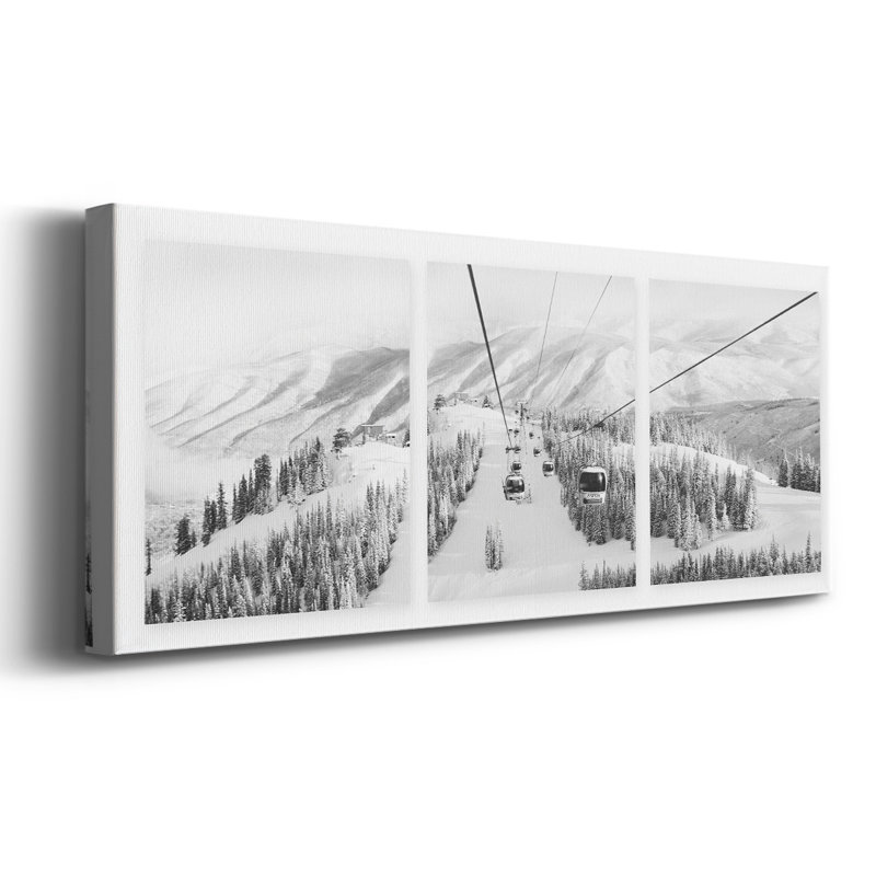 Montagne givrée sur toile, H 24 po x l 60 po x P 1,5 po