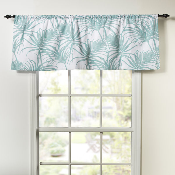 Bless international Floral Cotton Scalloped 50'' W Window Valance in ...